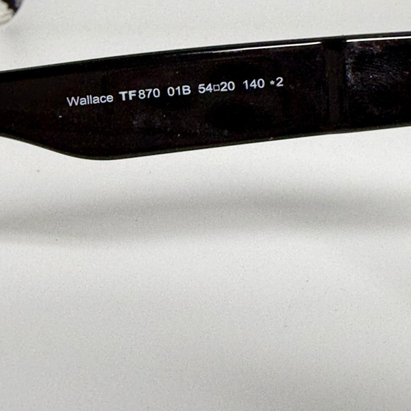 Tom Ford Wallace TF870 01B Black Cat Eye Sunglasses Made in Italy 54-20-140 - Picture 5 of 7